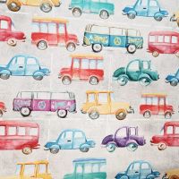 Vorschau: Stoff Baumwolle "Autos" bunt ecru Digitaldruck Leinenoptik 0,5 Vorschau: Stoff Baumwolle "Autos" bunt ecru Digitaldruck Leinenoptik 0,5